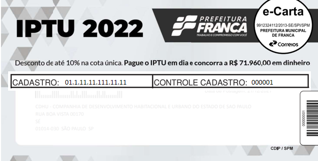 Emissao de IPTU 2 via original