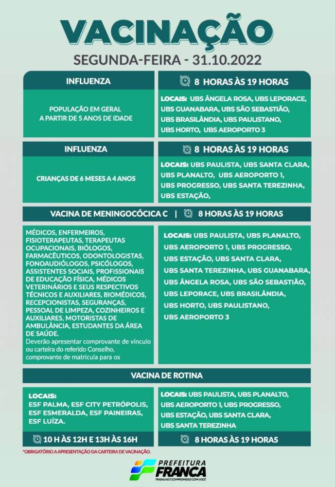 Vacinacao 31 outubro
